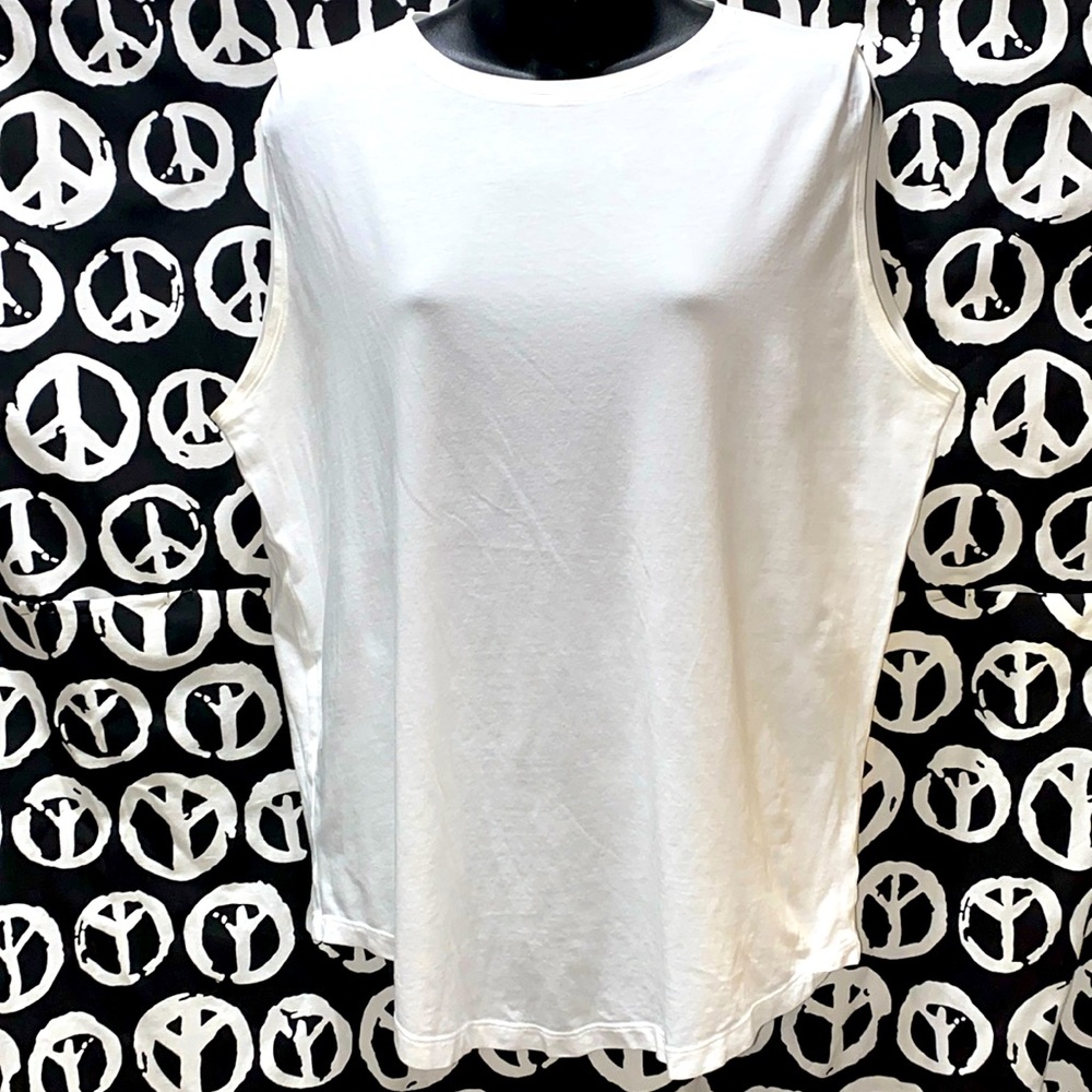 LULULEMON WHITE TANK TEE SHOULDER TUCKS OVERSIZED NO TAGS SZ L